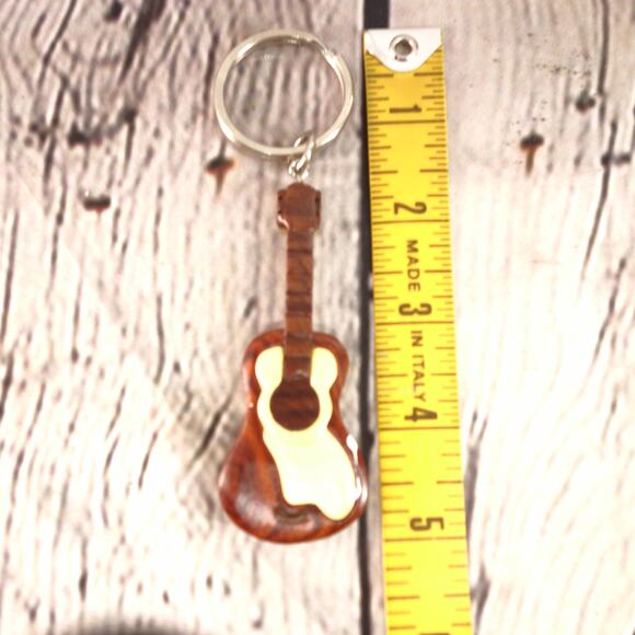 Wooden Guitar Keychain - Picture 4 of 4